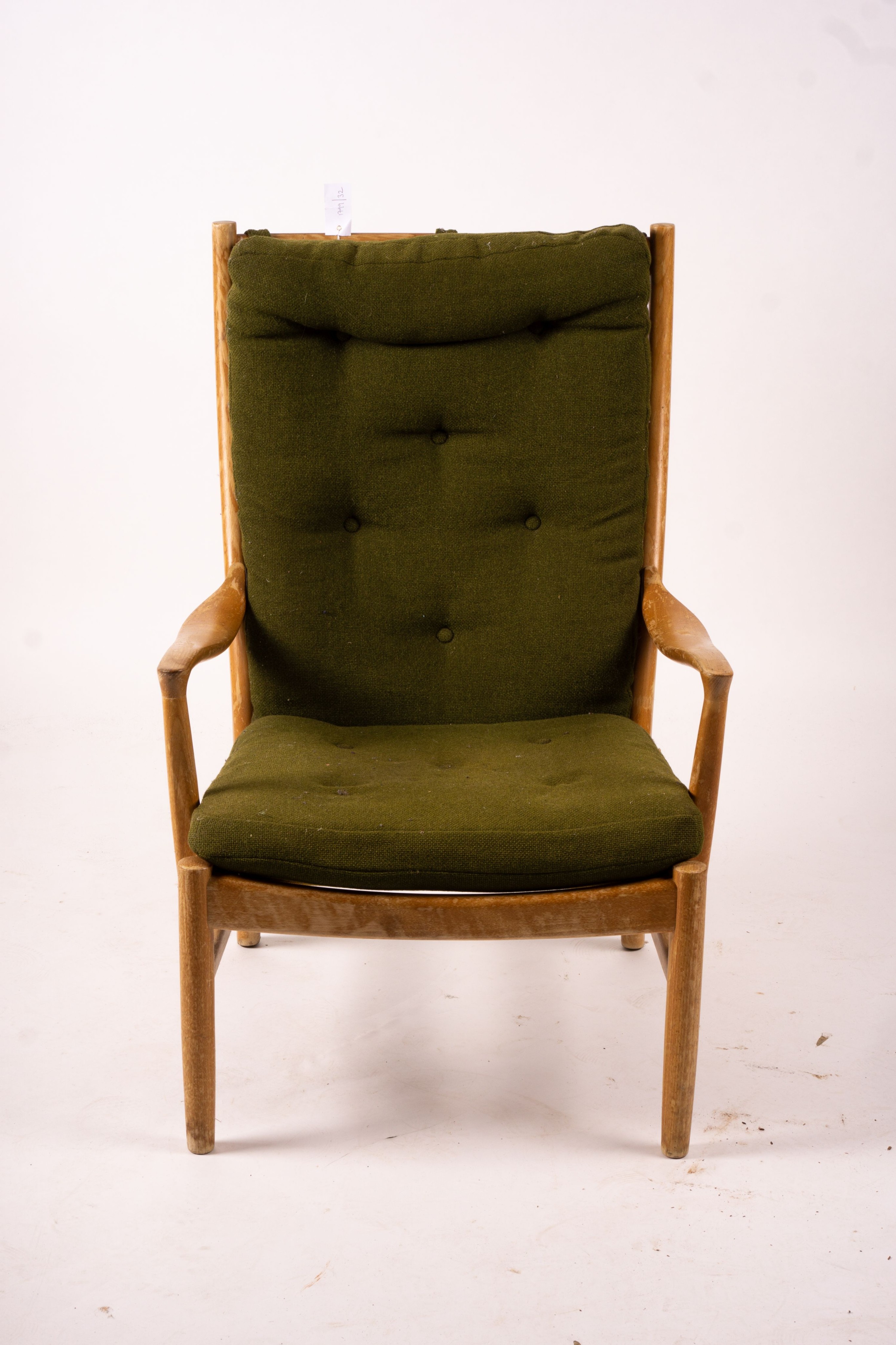 A mid century design Parker Knoll beech open armchair